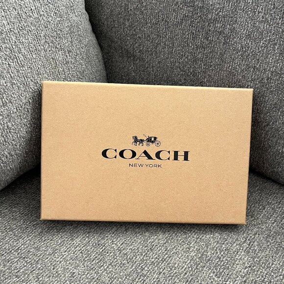 NWT COACH Men's Black 3 Piece Canvas Calf Leather Wallet Set in Gift Box CW344 - Picture 2 of 7